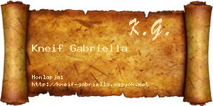 Kneif Gabriella névjegykártya